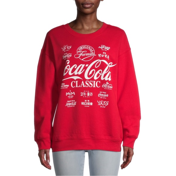 COCA COLA Junior Crewneck Sweatshirt NWOT - Picture 5 of 6